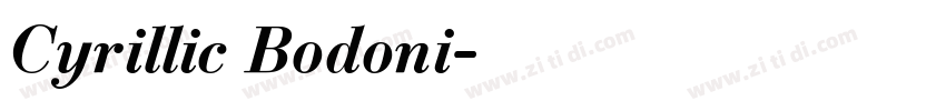 Cyrillic Bodoni字体转换